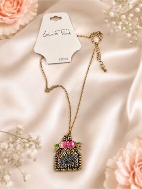 Laura Ford Mystic Bohemian Bull Eye Floral Necklace